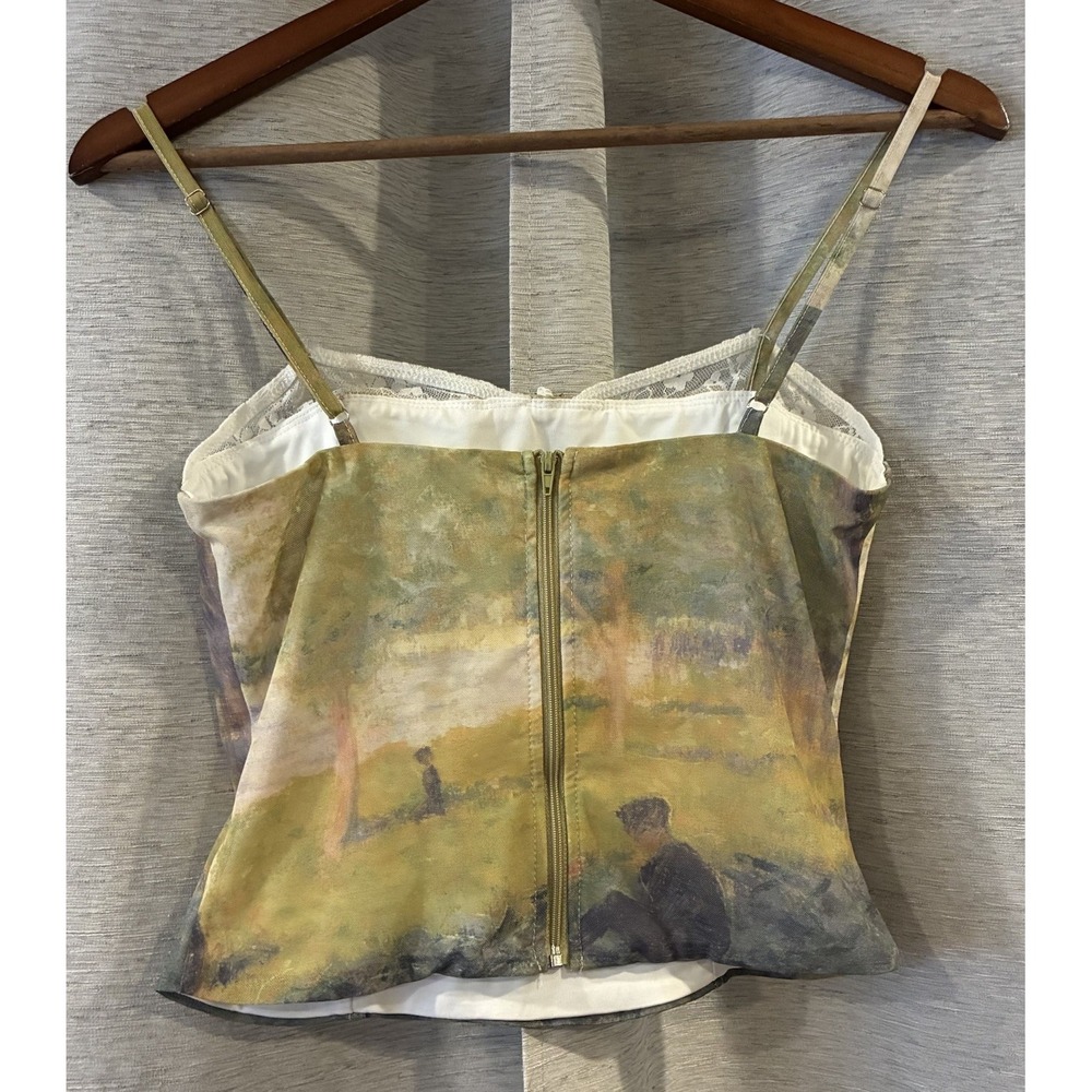 EDIKTED PICTURE PERFECT LACE BRA TOP ABSTRACT ART PRINT SIZE Medium Coquette - Picture 4 of 6